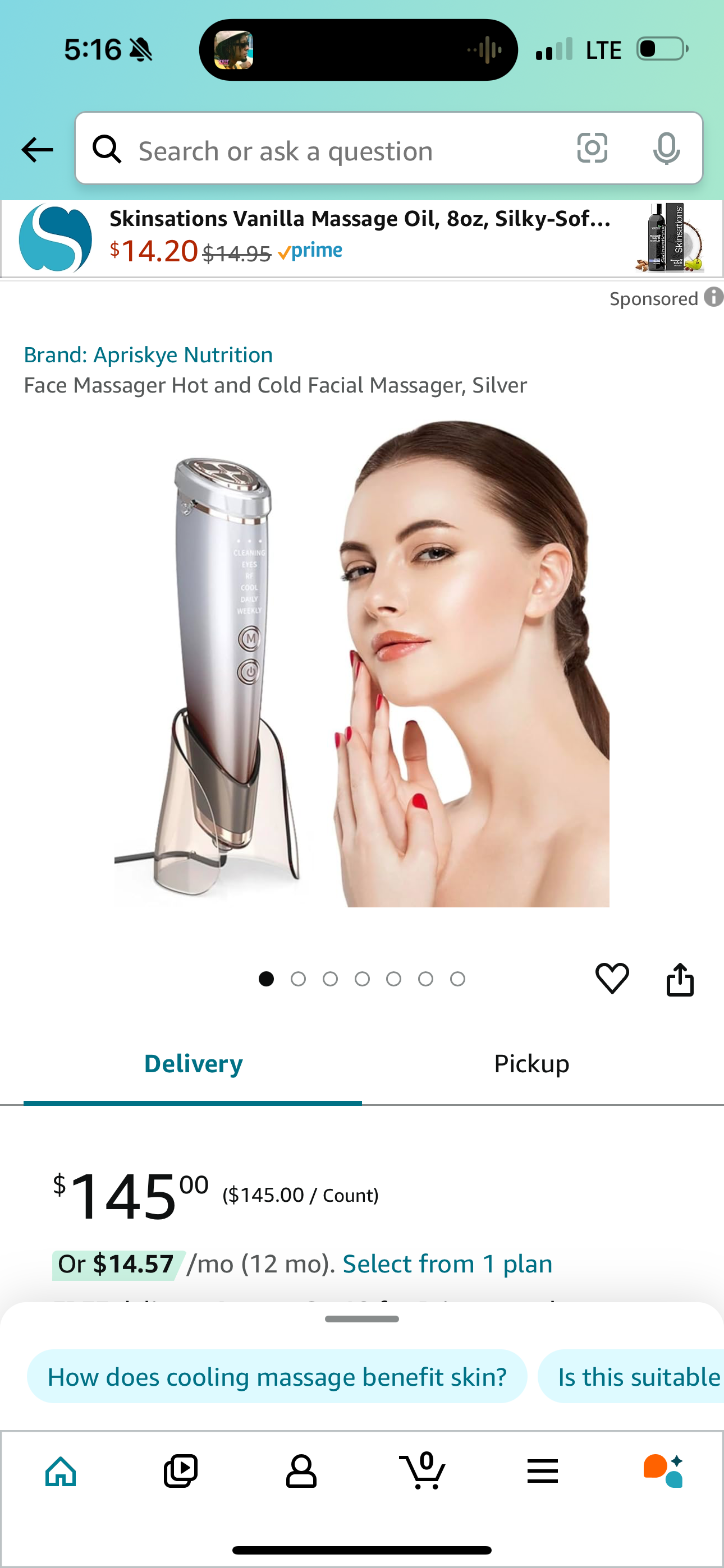 Anti-aging beauty device RF