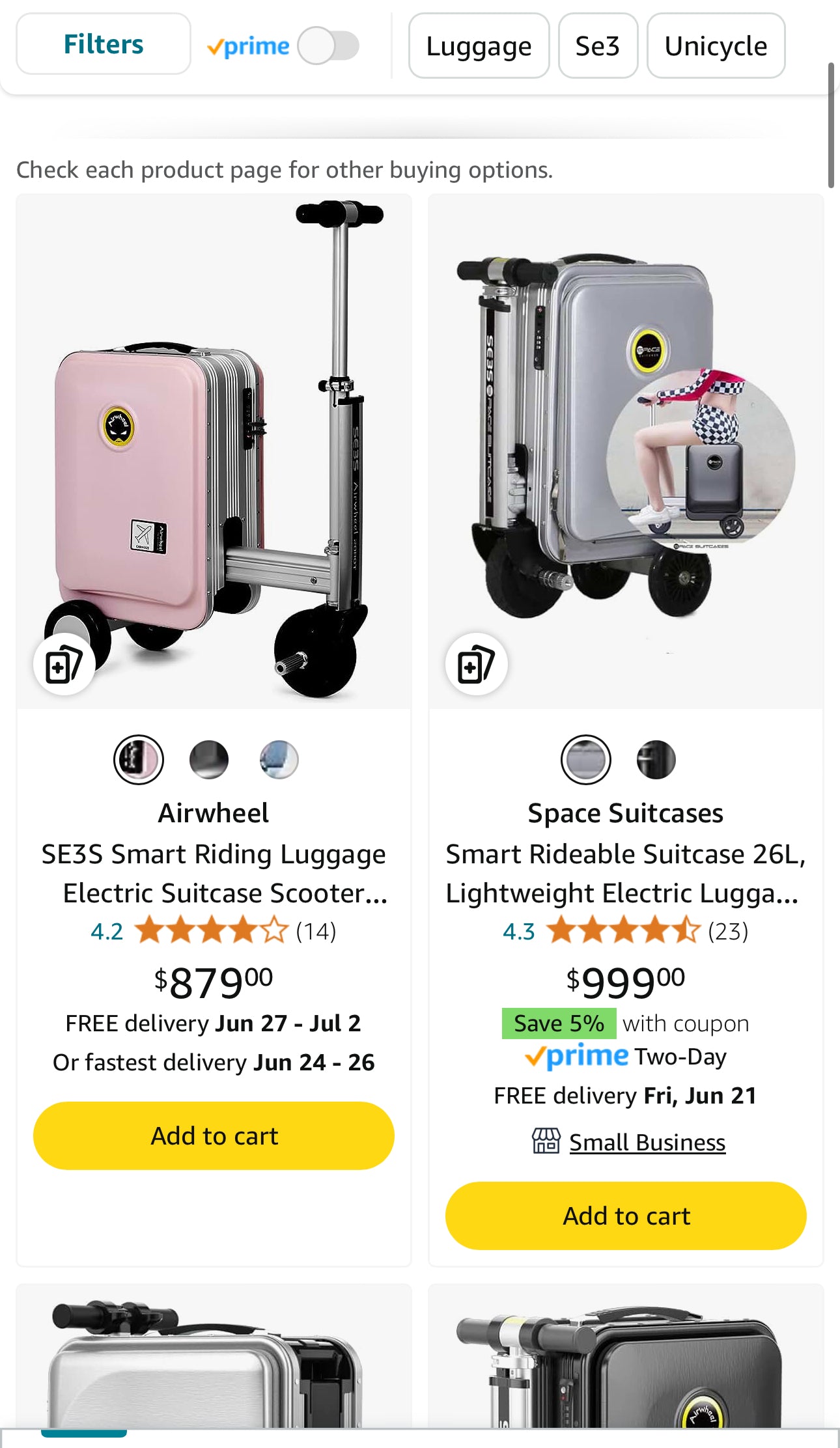 Airwheel smart luggage